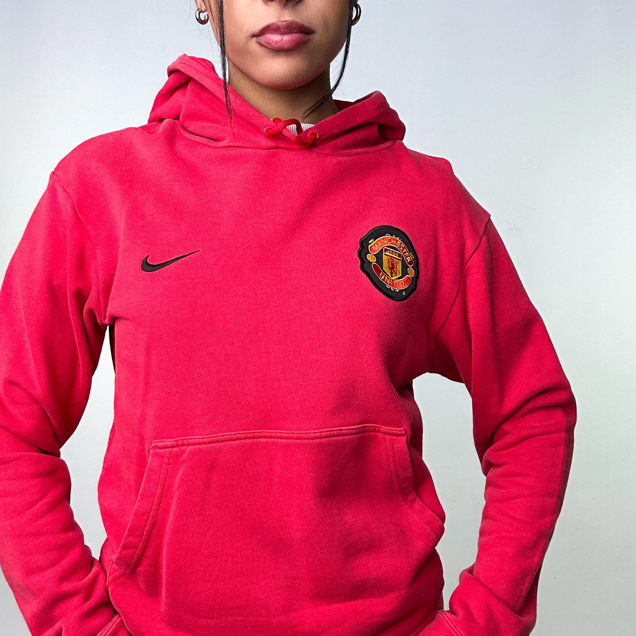 Red y2ks NIKE Hoodie Sweatshirt (S)