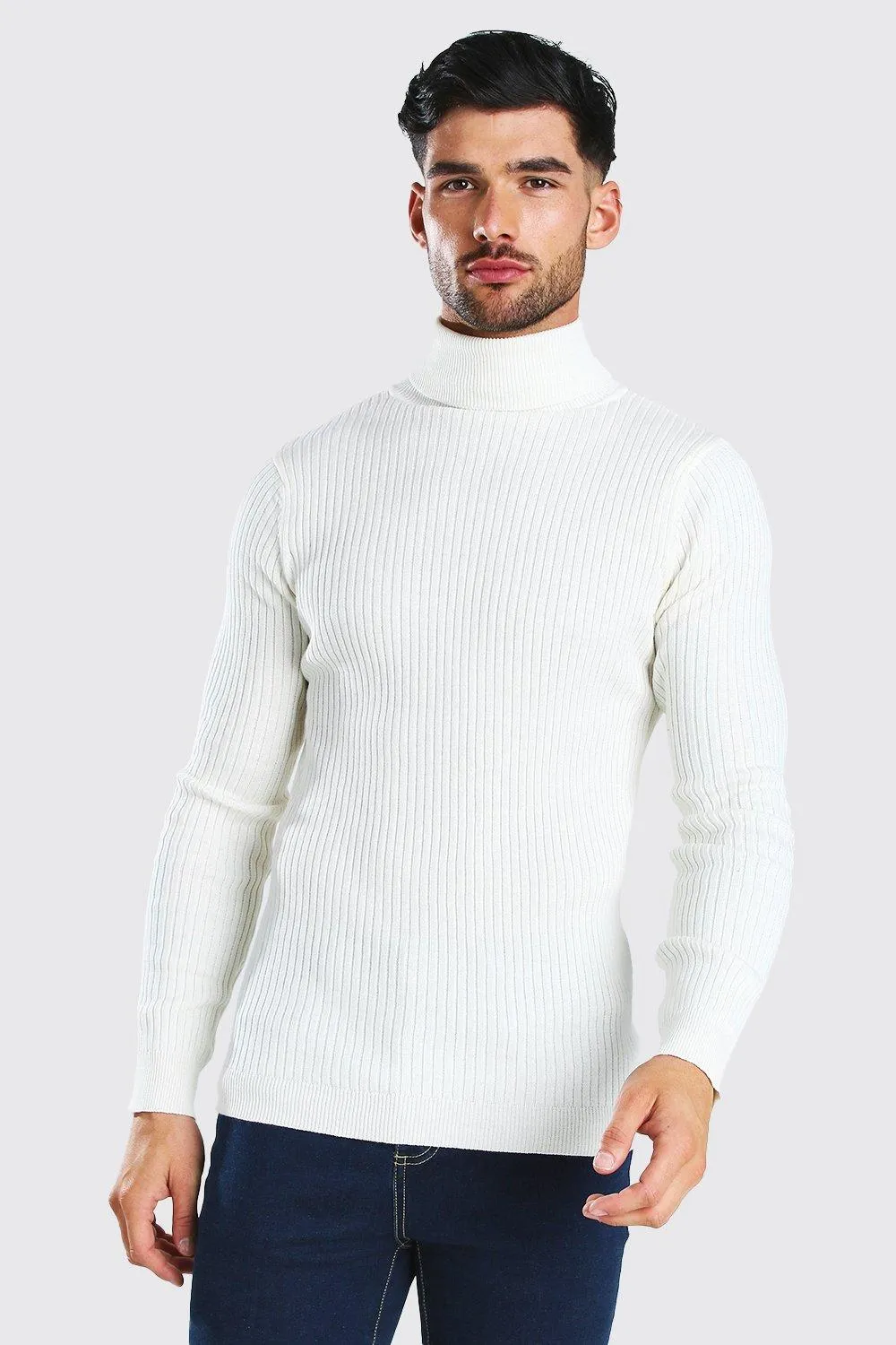 Regular Fit Ribbed Turtleneck Sweater