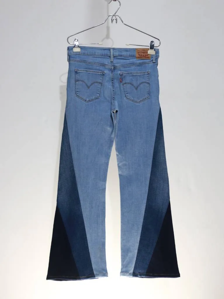 Reworked Ladies Paneled Jeans made using Ladies Vintage Levis Pants, Style # CR272