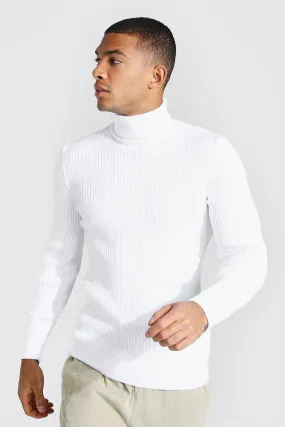 Ribbed Turtleneck Sweater