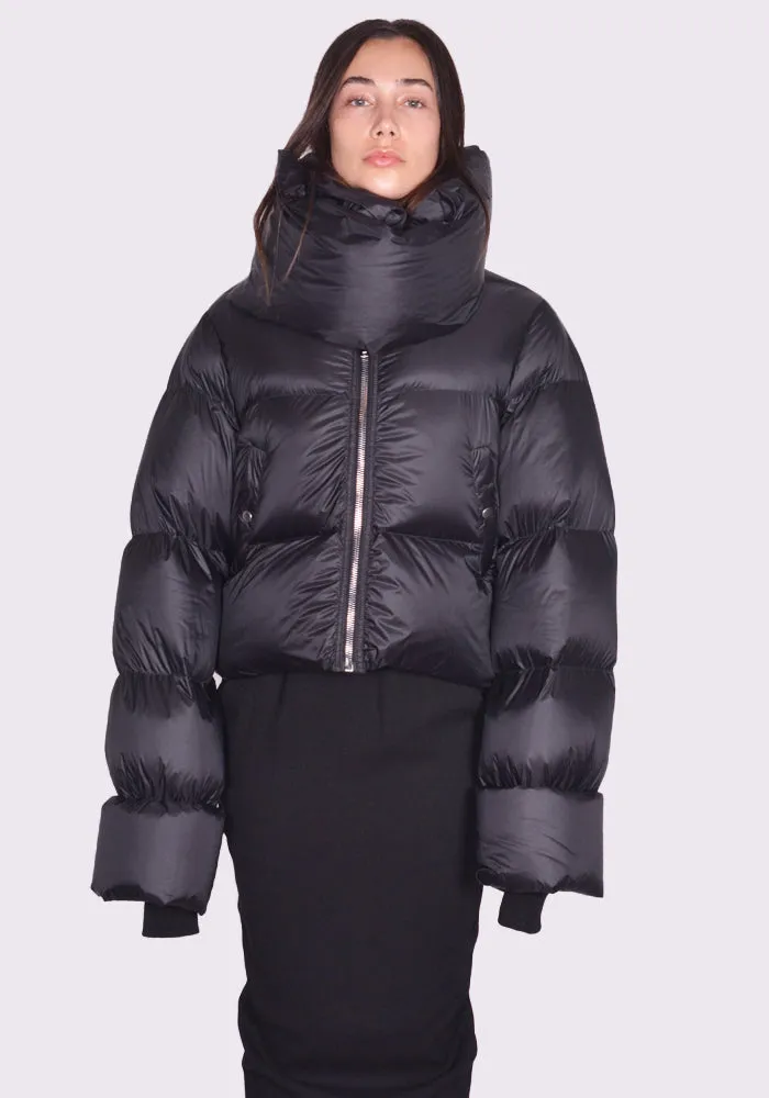 RICK OWENS WOMEN RO02D3774 NPD3 FUNNEL DOWN JACKET BLACK (New season FW24)