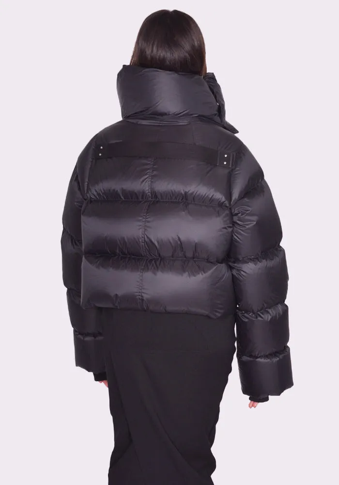 RICK OWENS WOMEN RO02D3774 NPD3 FUNNEL DOWN JACKET BLACK (New season FW24)