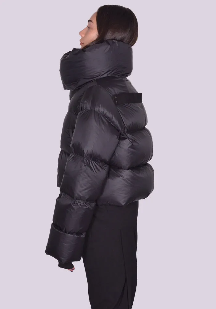 RICK OWENS WOMEN RO02D3774 NPD3 FUNNEL DOWN JACKET BLACK (New season FW24)