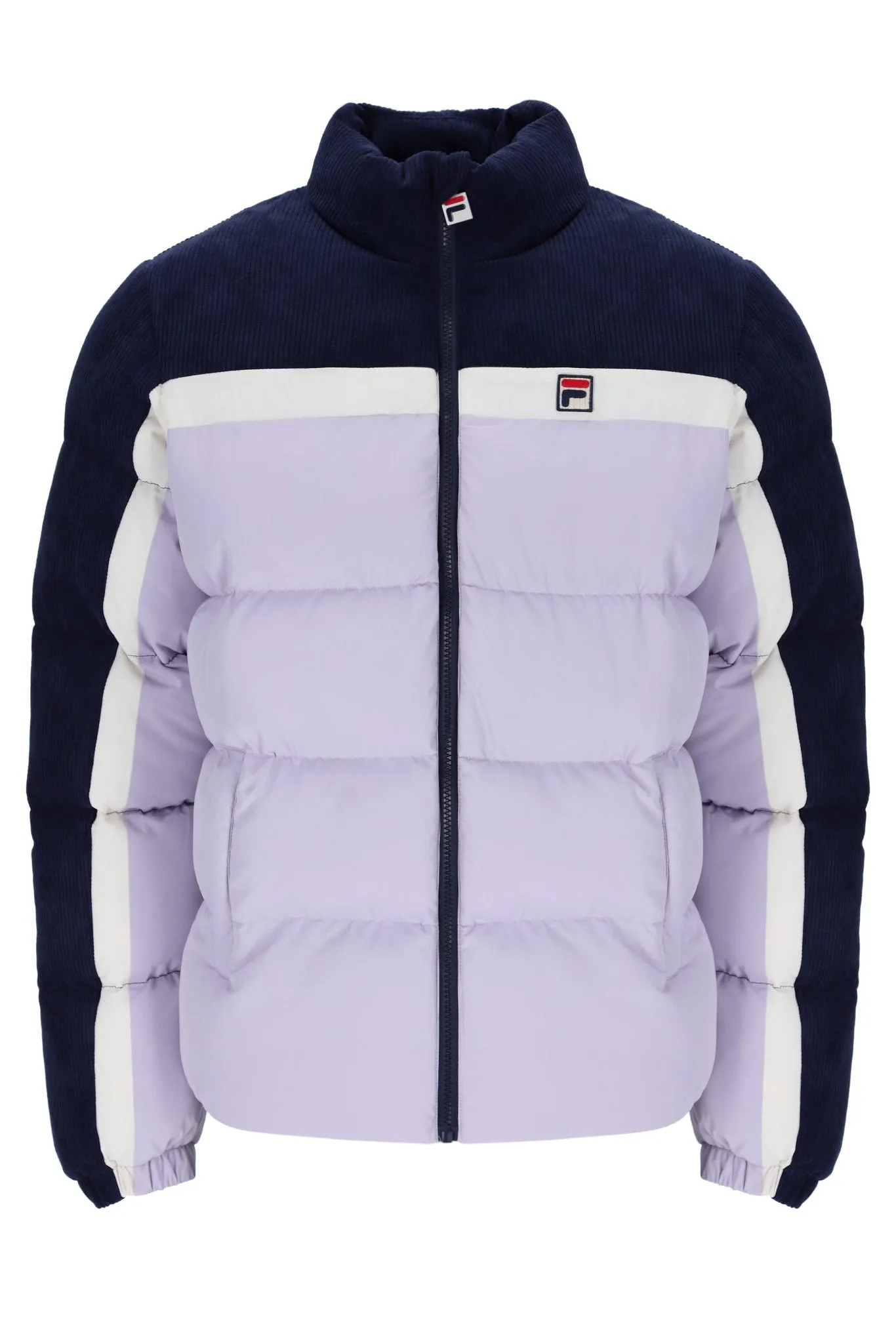 Rowan Corduroy Mix Colour Block Puffer Jacket