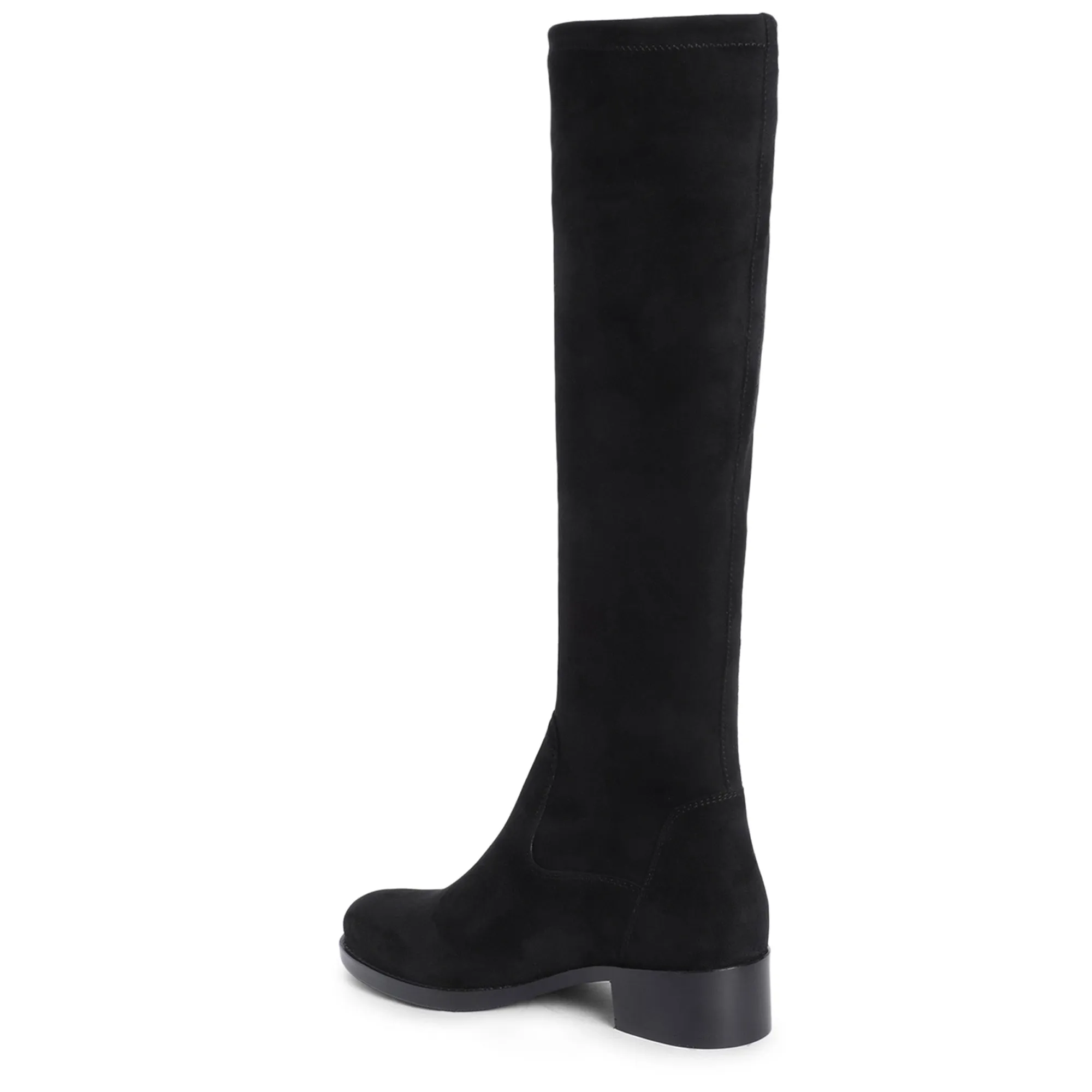 Saint Amy Black Stretch suede Leather Knee High Boots