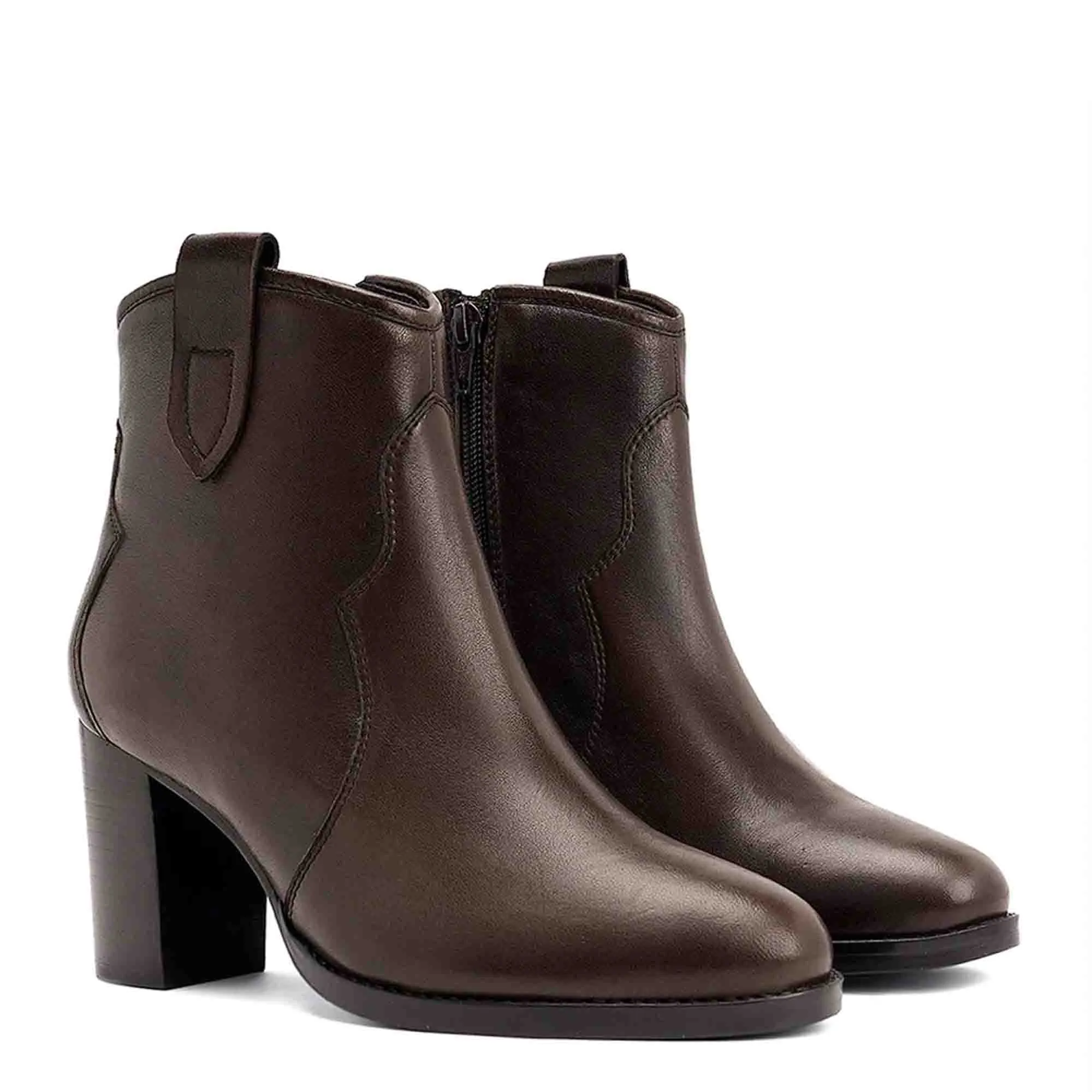 Saint Dorothy Brown Leather Ankle Boots