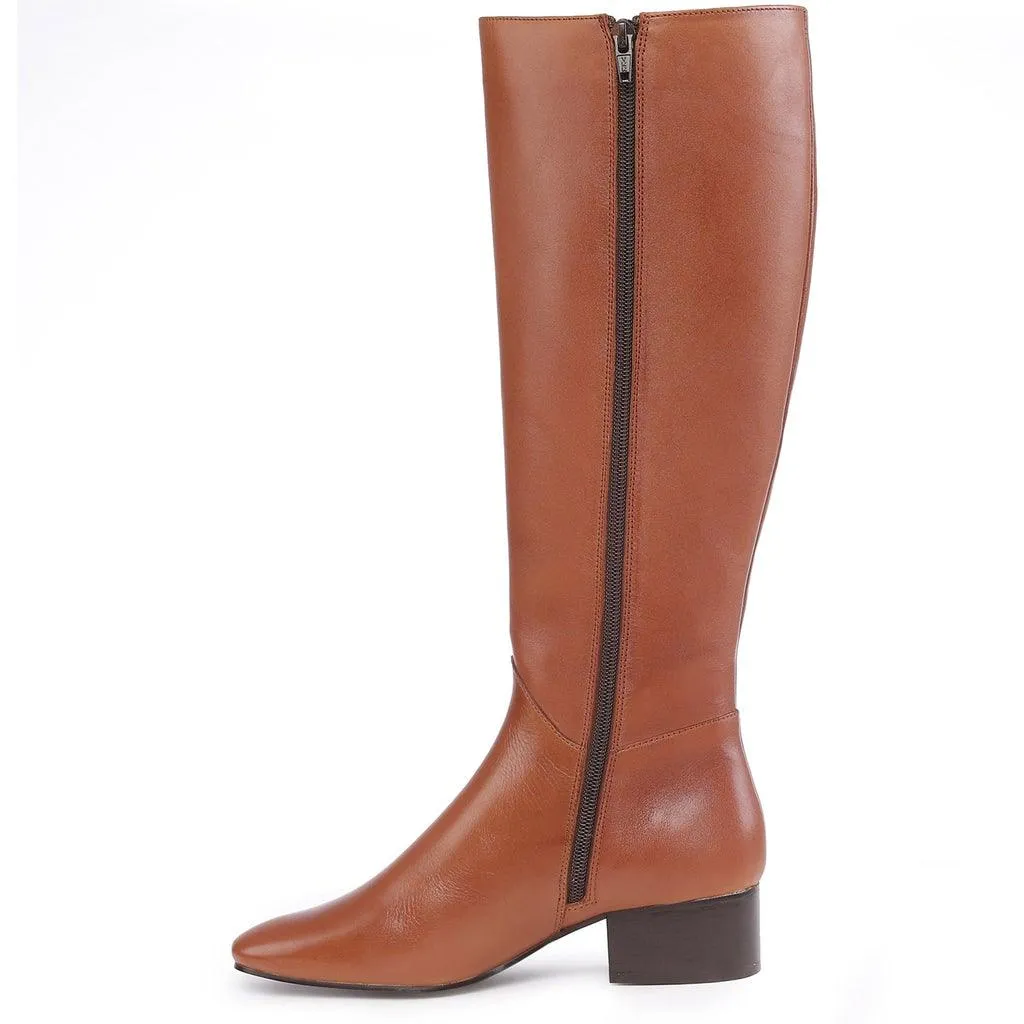 Saint Ivanna Tan Leather Knee High Boots