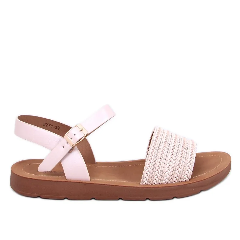 Salinon OFF-WHITE boho style sandals beige