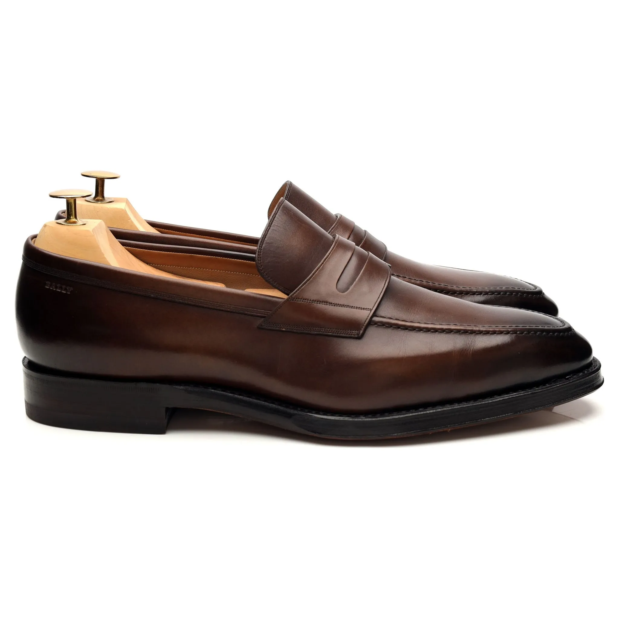 Scribe 'Scarbono' Dark Brown Leather Loafers UK 8 F