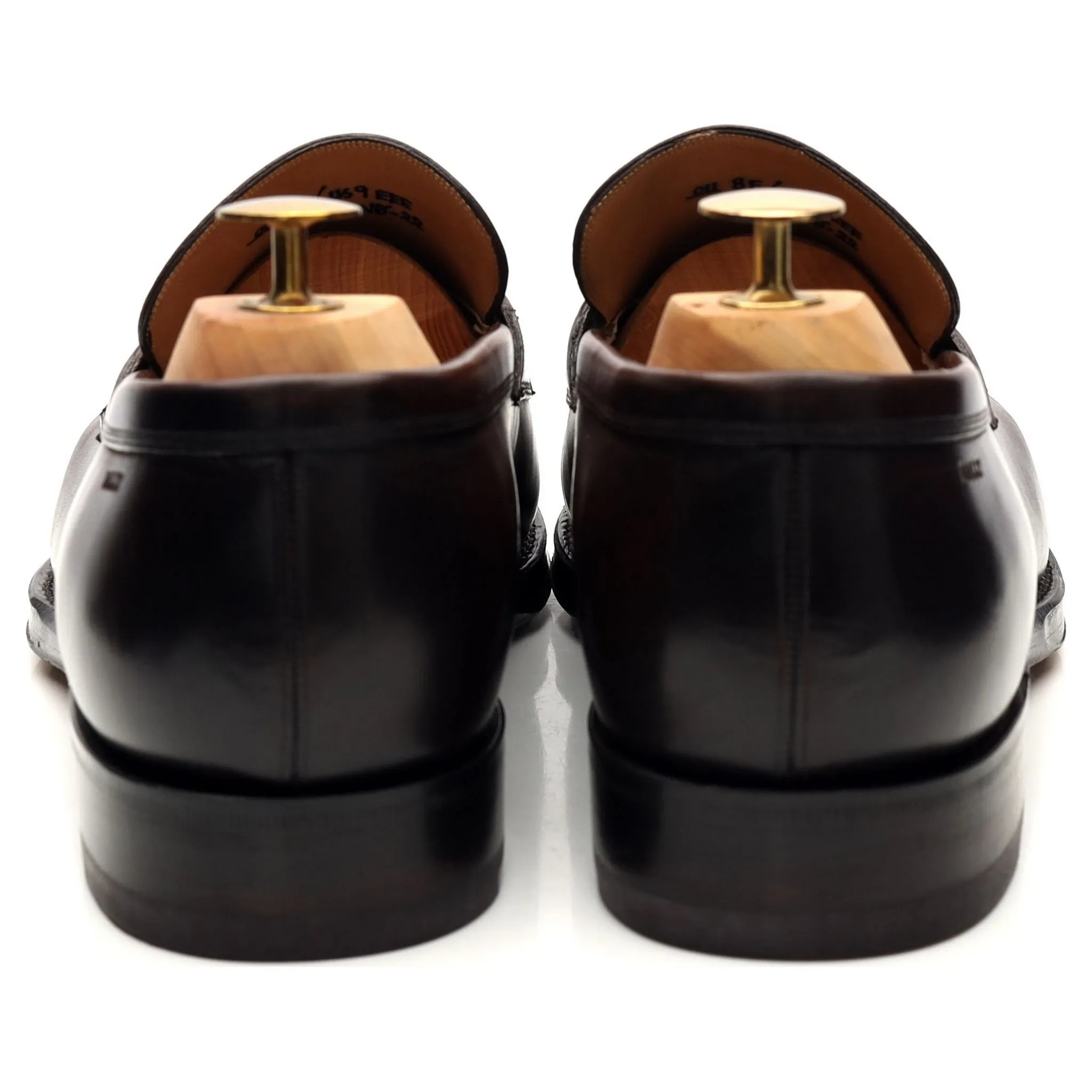 Scribe 'Scarbono' Dark Brown Leather Loafers UK 8 F