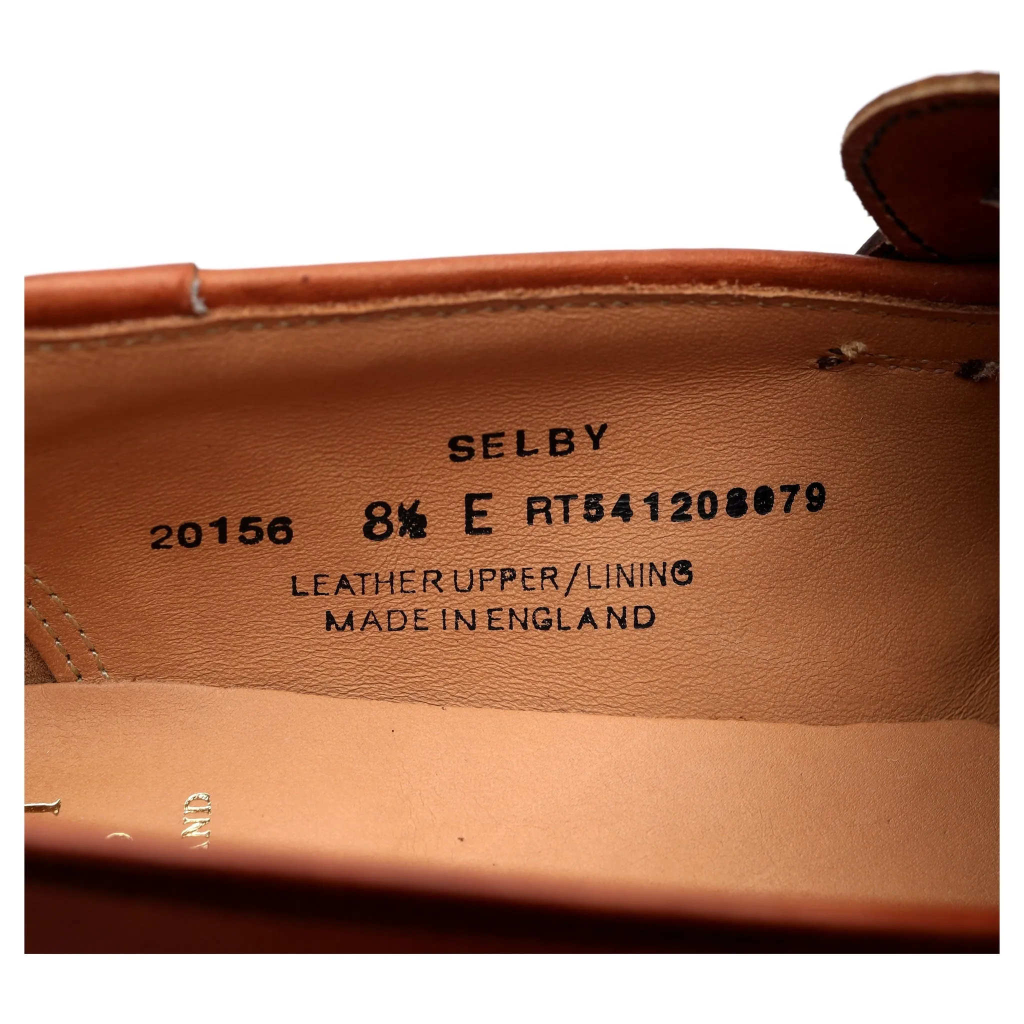 'Selby' Tan Brown Leather Butterfly Loafers UK 8.5 E