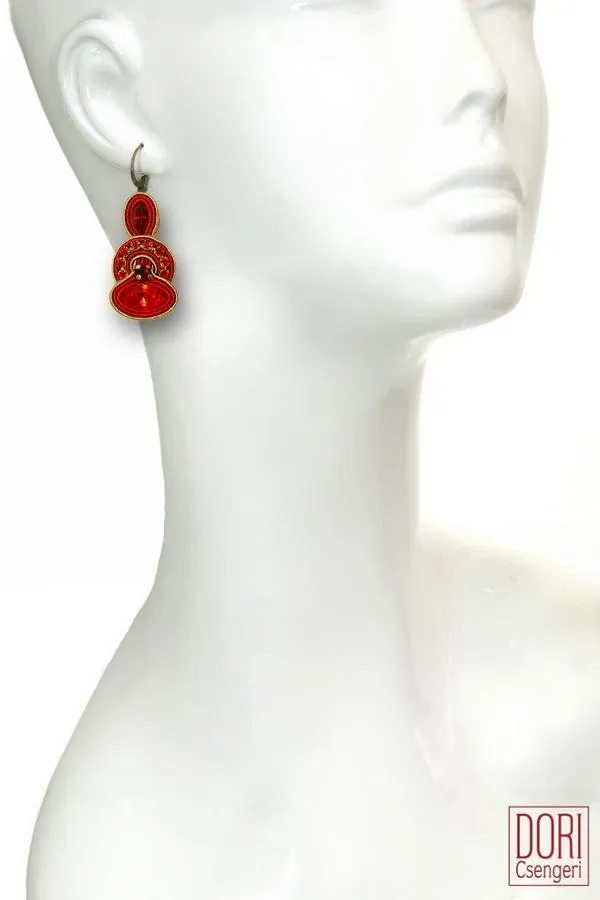 Sensuel Red Earrings