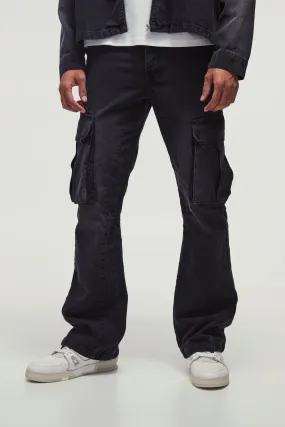 Slim Rigid Flared Gusset Cargo Smart Jeans