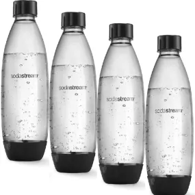 SodaStream Fuse Bottle Dishwasher Safe Carbonating Sparkling 1L 4 Pack Black