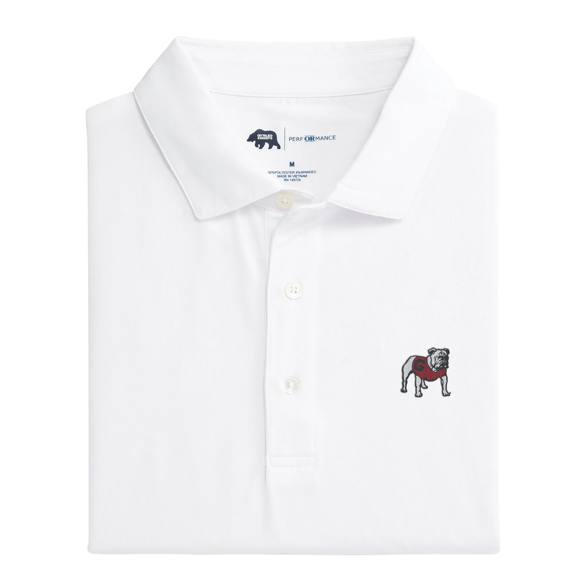 Solid Standing Bulldog Performance Polo