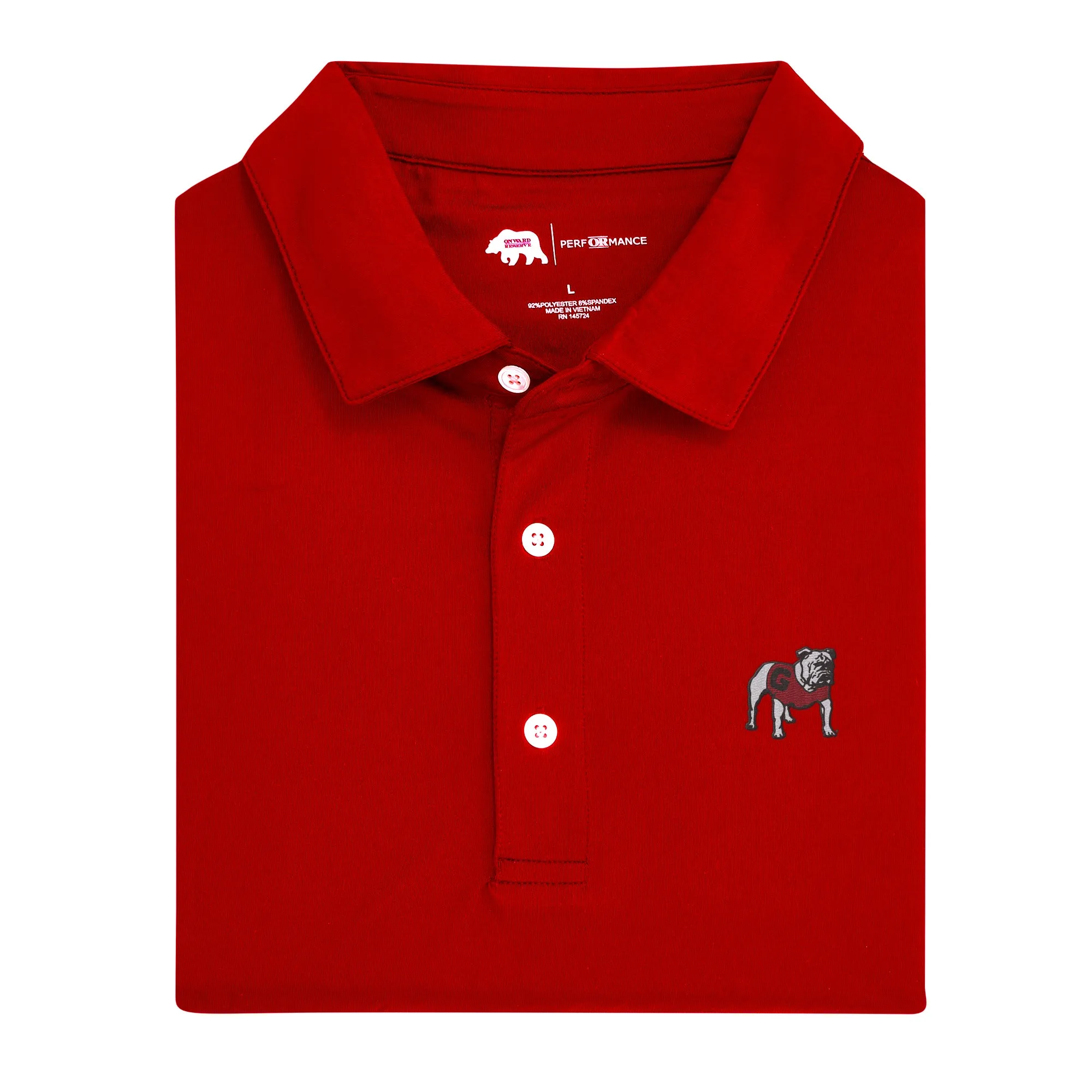 Solid Standing Bulldog Performance Polo