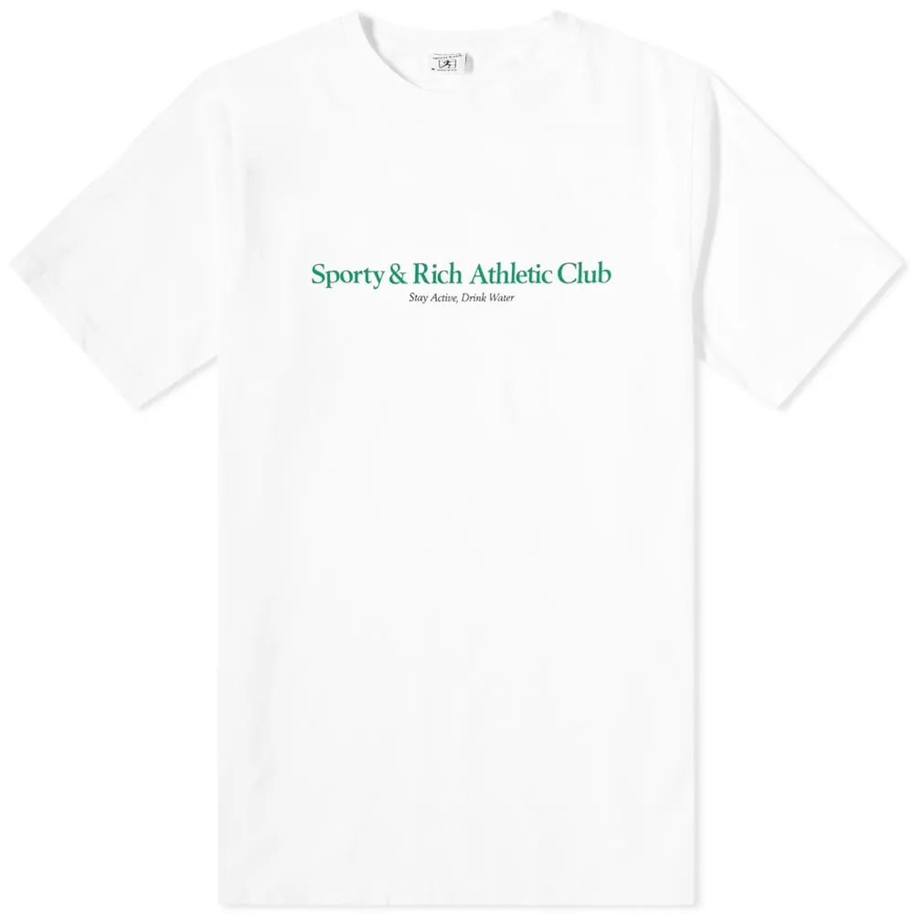 Sporty & Rich SR Athletic Club TeeWhite & Jolly Green