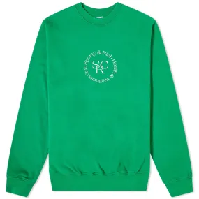 Sporty & Rich SRHWC Crew SweatJolly Green & White