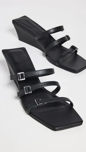 St. Agni   Mini Ring Detail Wedge Sandals 