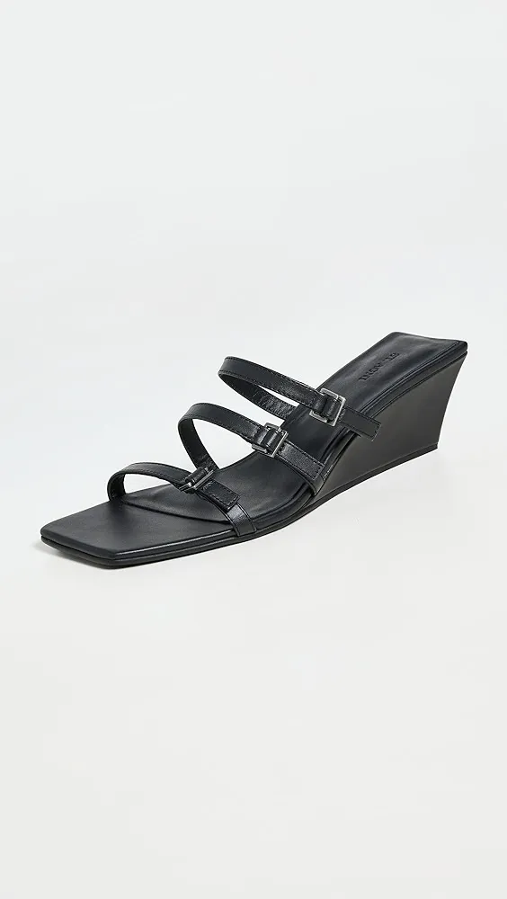 St. Agni   Mini Ring Detail Wedge Sandals 