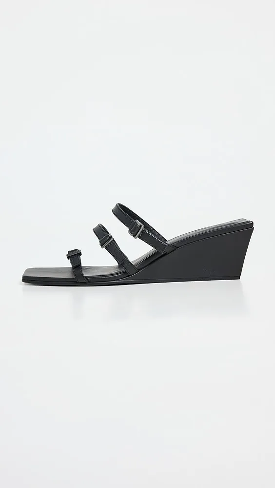 St. Agni   Mini Ring Detail Wedge Sandals 