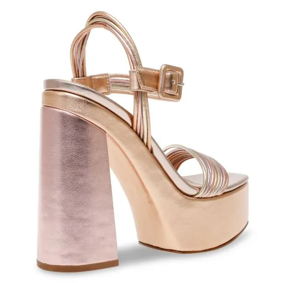 Steve Madden Pin-Up Rose Gold Sandals