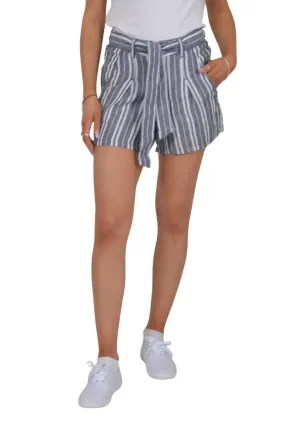 Striped Linen Shorts