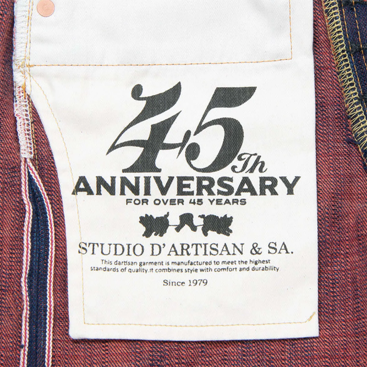 Studio D'artisan Tokushima Hinode Awa Shoai 45th Anniv One Wash Jeans - Indigo