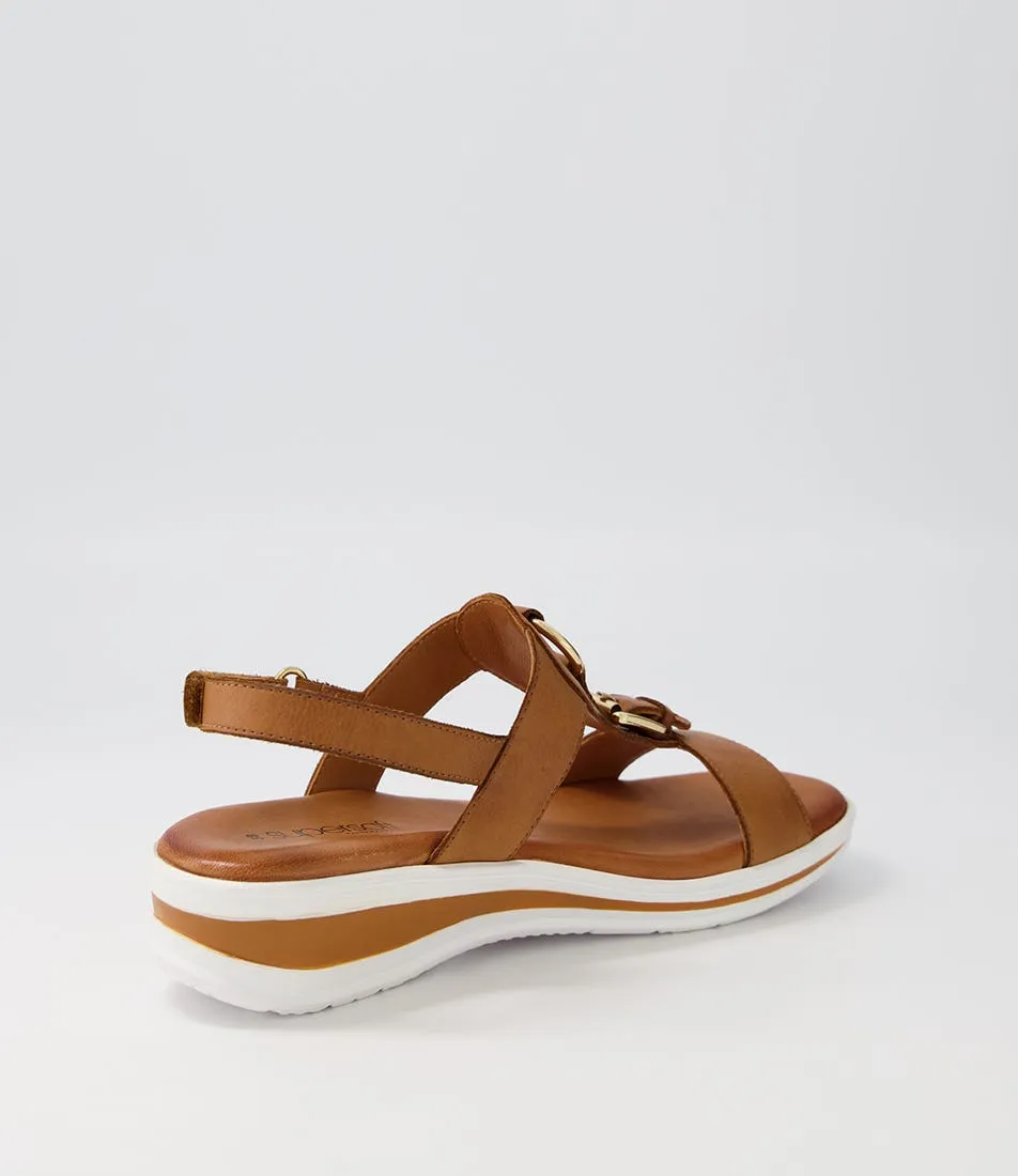 SUPERSOFT Tomtion New Tan Leather Sandals Ws