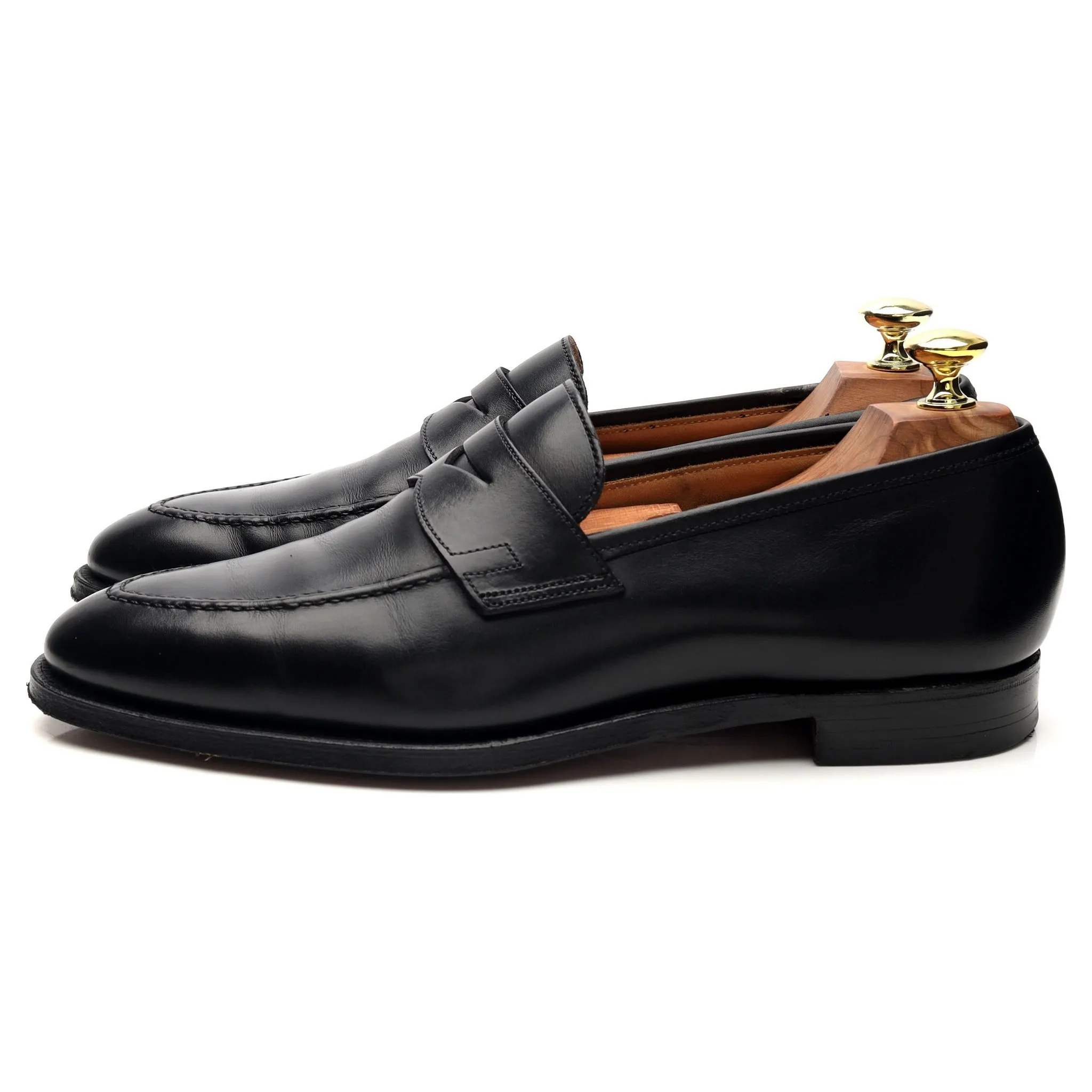 'Sydney' Black Leather Loafers UK 7 E