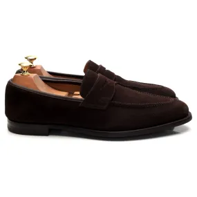 'Sydney' Dark Brown Suede Loafers UK 9.5 E