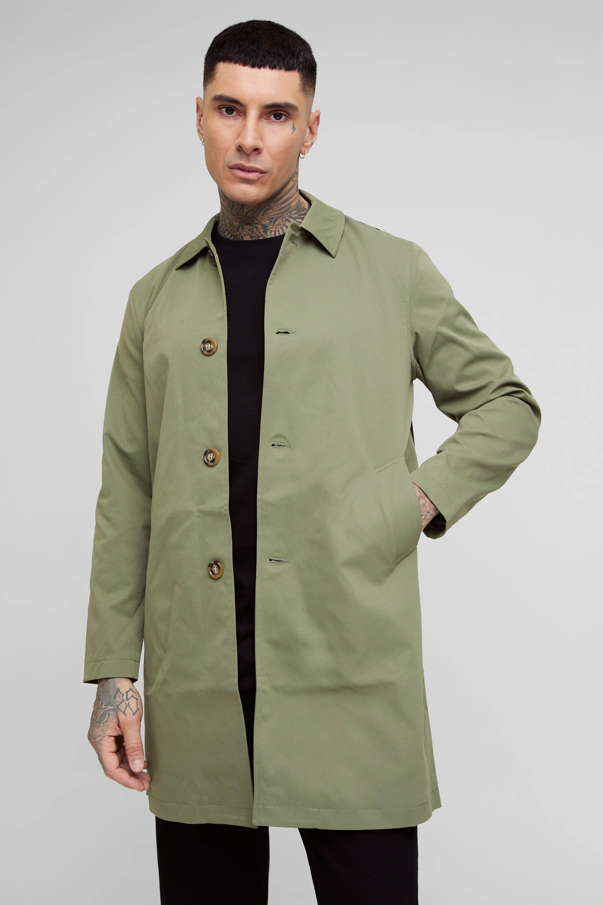 Tall Classic Contrast Panel Trench Coat