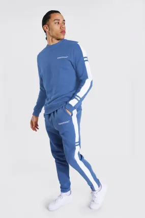 Tall Man Colour Block Sweater Tracksuit