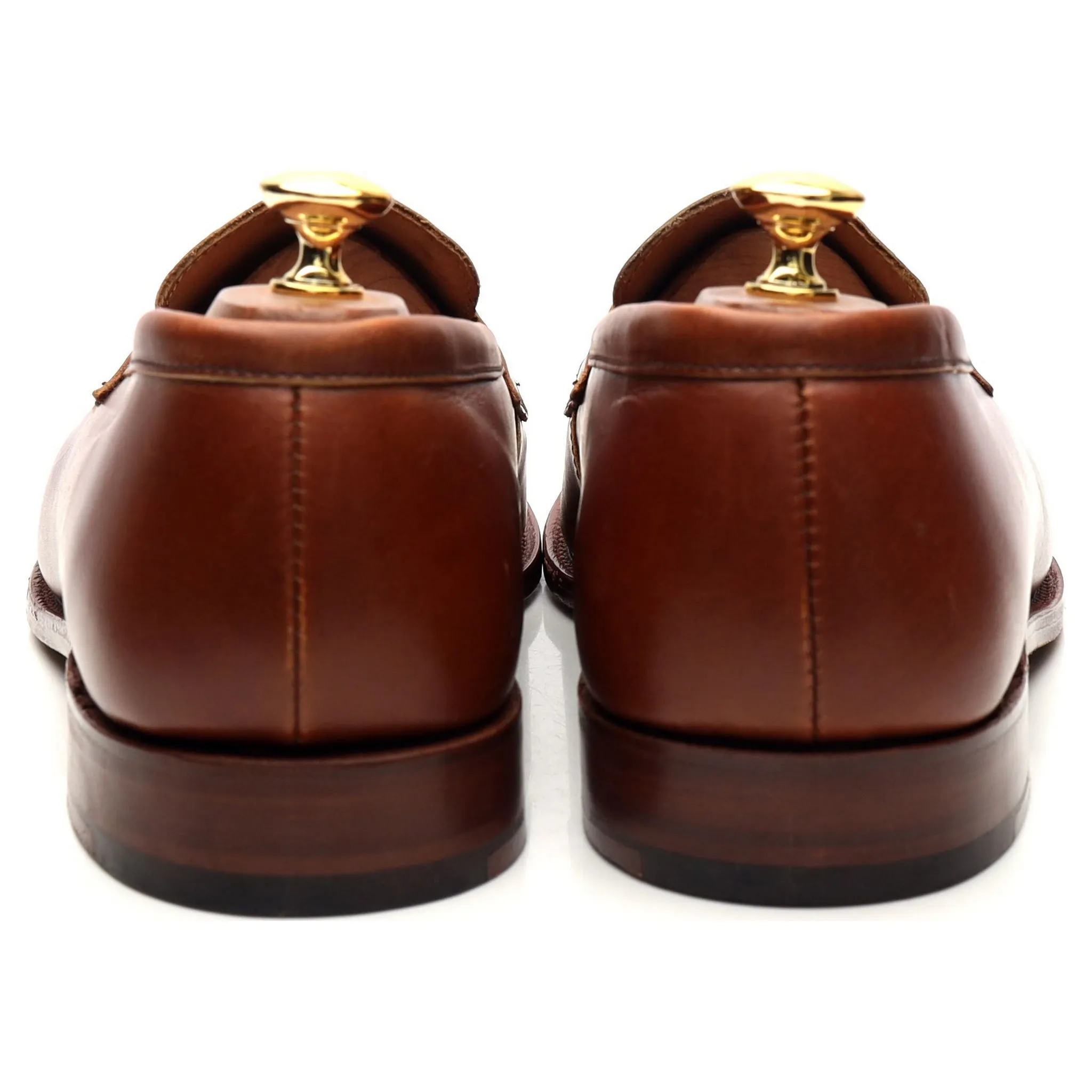 Tan Brown Leather Loafers UK 10