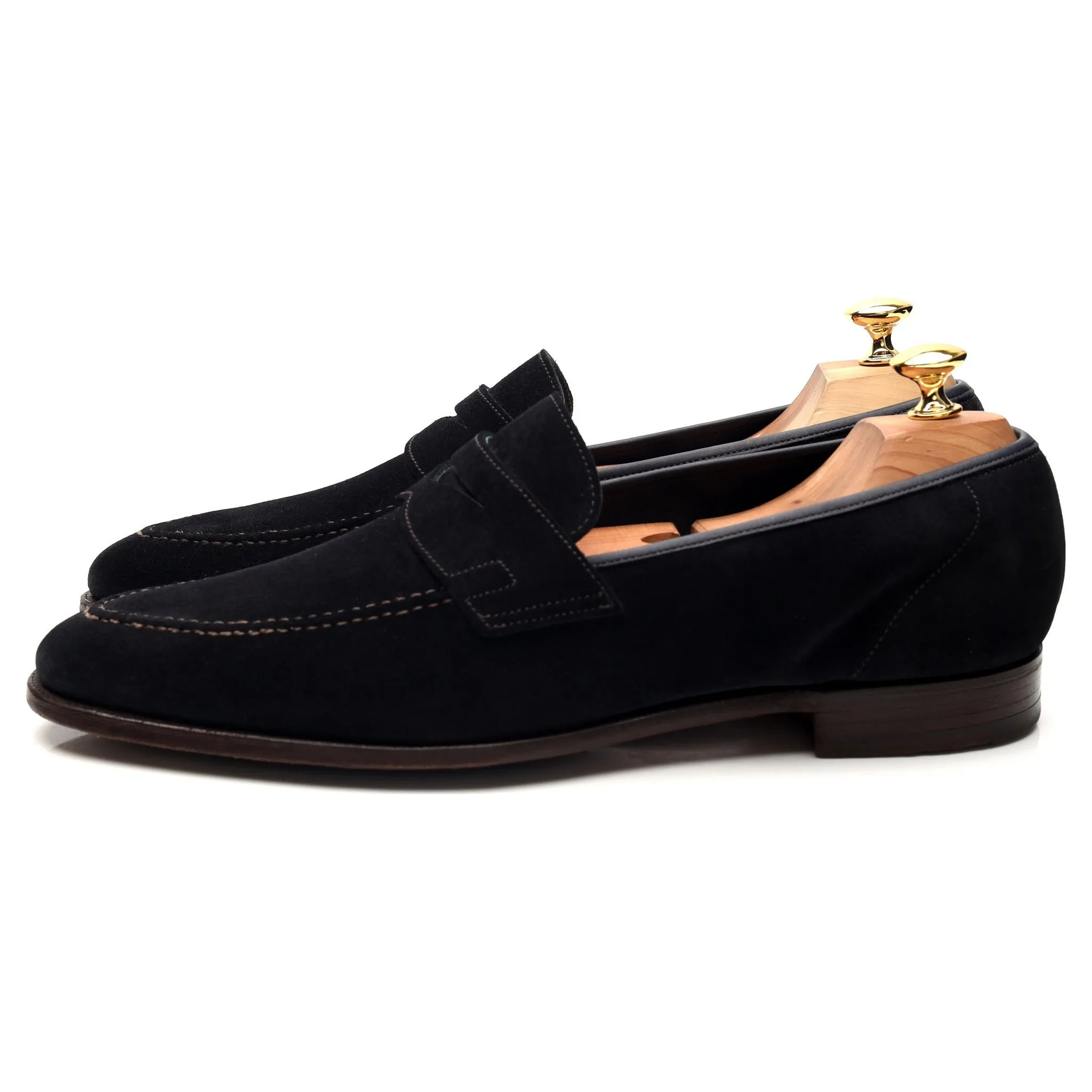 'Teign' Navy Blue Suede Loafers UK 9.5 E