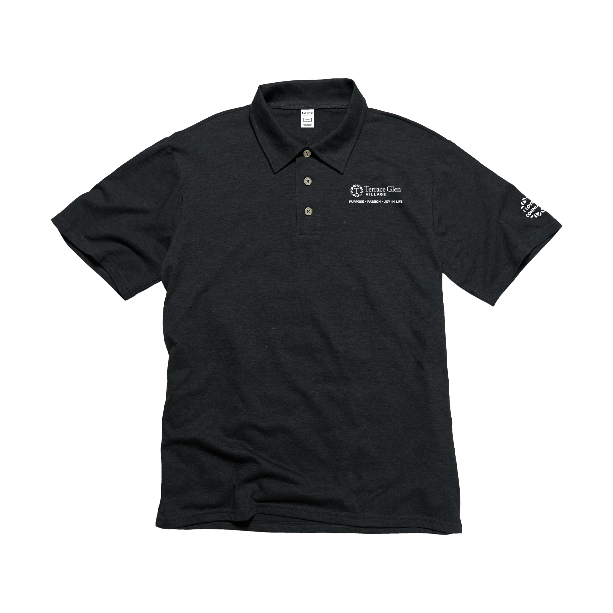 Terrace Glen Unisex Charcoal Polo