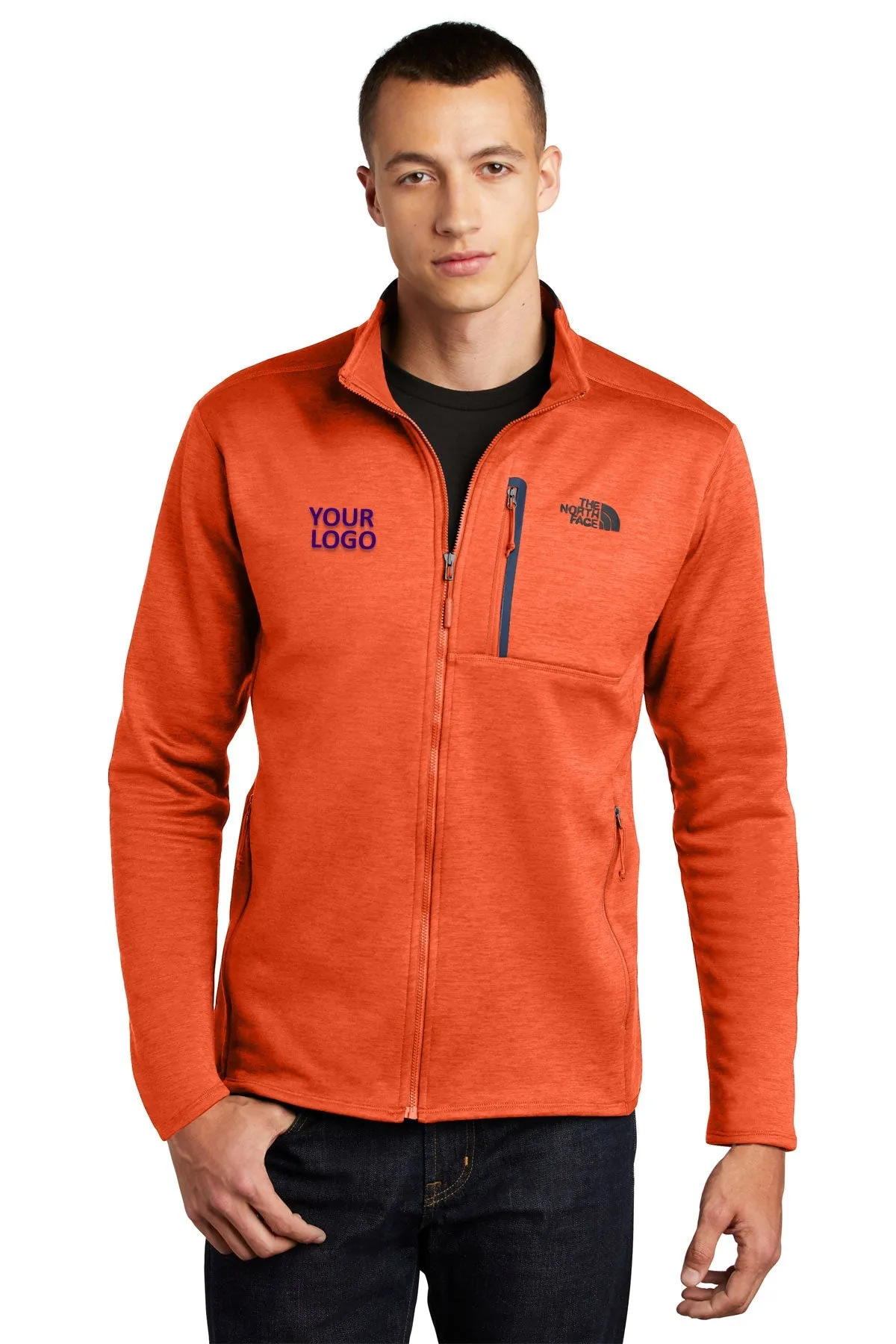 The North Face Skyline Full-Zip Fleece Jacket Zion Orange Heather/ Urban Navy