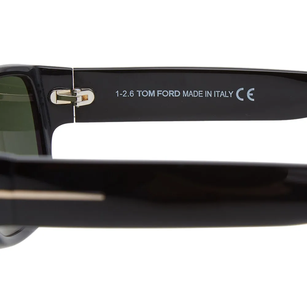 Tom Ford FT0445 Mason SunglassesShiny Black & Green