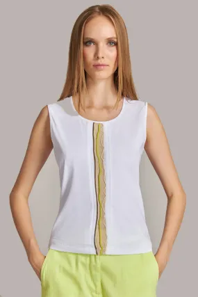 Tricot Chic ACID GREEN DETAIL SLEEVELESS TOP