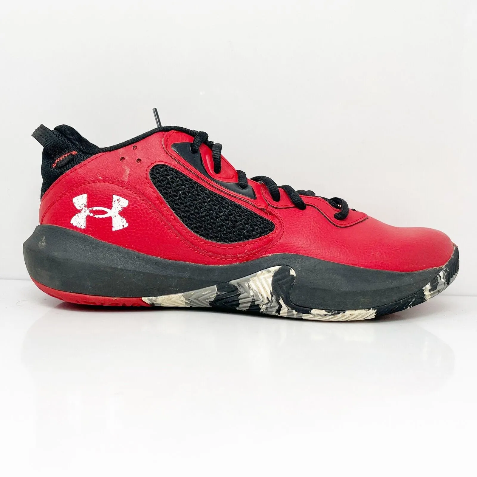 Under Armour Unisex Lockdown 6 3025616 Red Basketball Shoes Sneakers Sz M8 W9.5