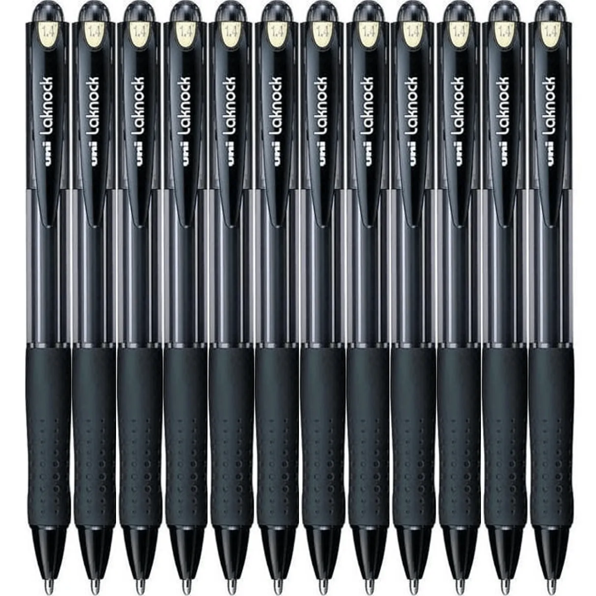 Uni-Ball SN-100 Laknock Retractable Ballpoint Pen Broad 1.4mm Black Box 12