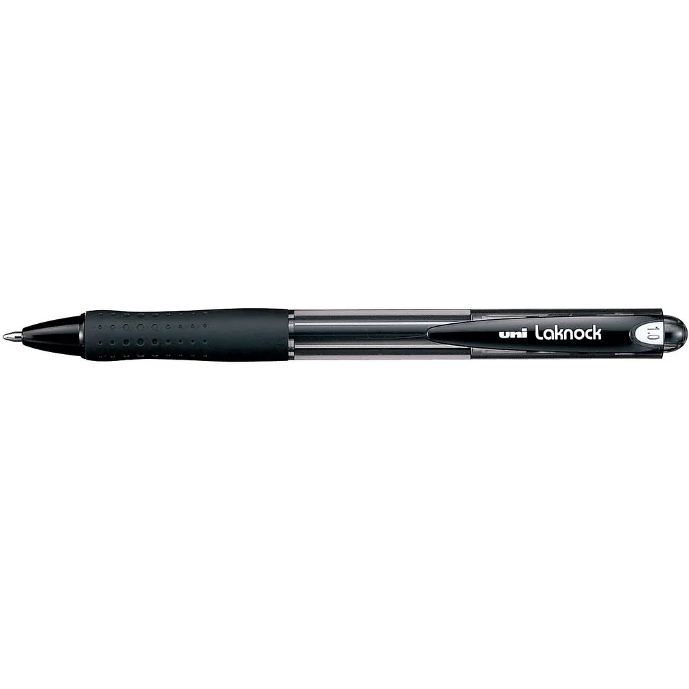 Uni-Ball SN-100 Laknock Retractable Ballpoint Pen Medium 1.0mm Black Box 12