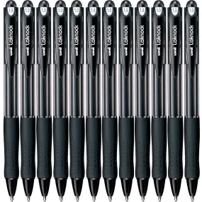 Uni-Ball SN-100 Laknock Retractable Ballpoint Pen Medium 1.0mm Black Box 12