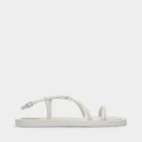 Upper and Ru Sandals in White Leather