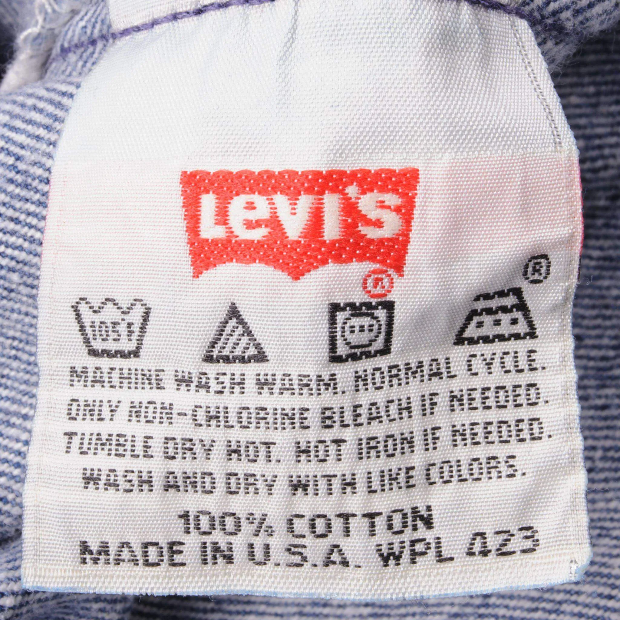 VINTAGE LEVIS 501 JEANS INDIGO 1990'S SIZE W30 L32 MADE IN USA