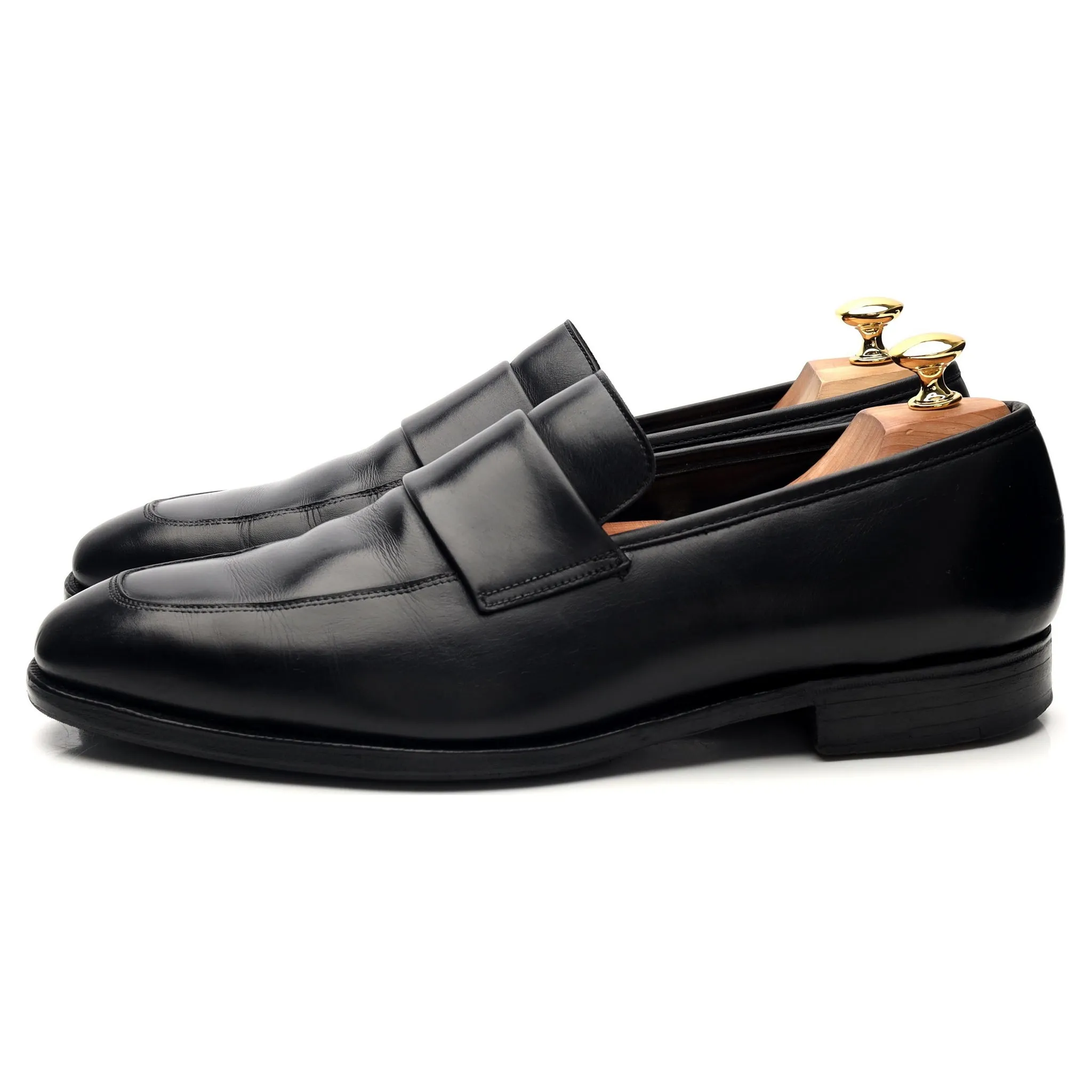 'Walton' Black Leather Loafers UK 11 E