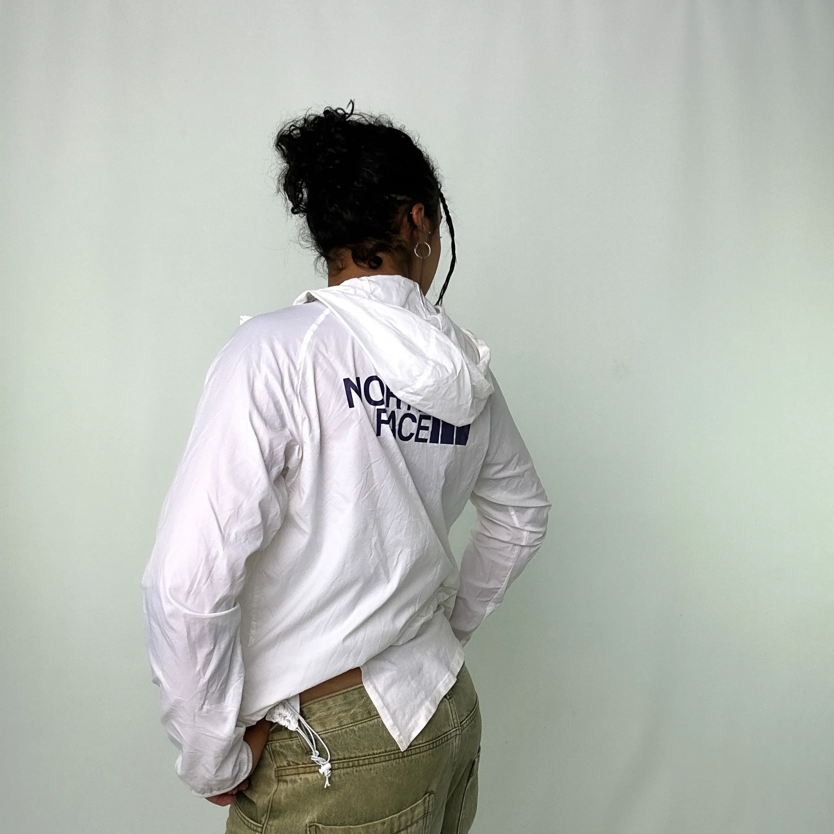 White 90s The North Face Light Rain Jacket (S)