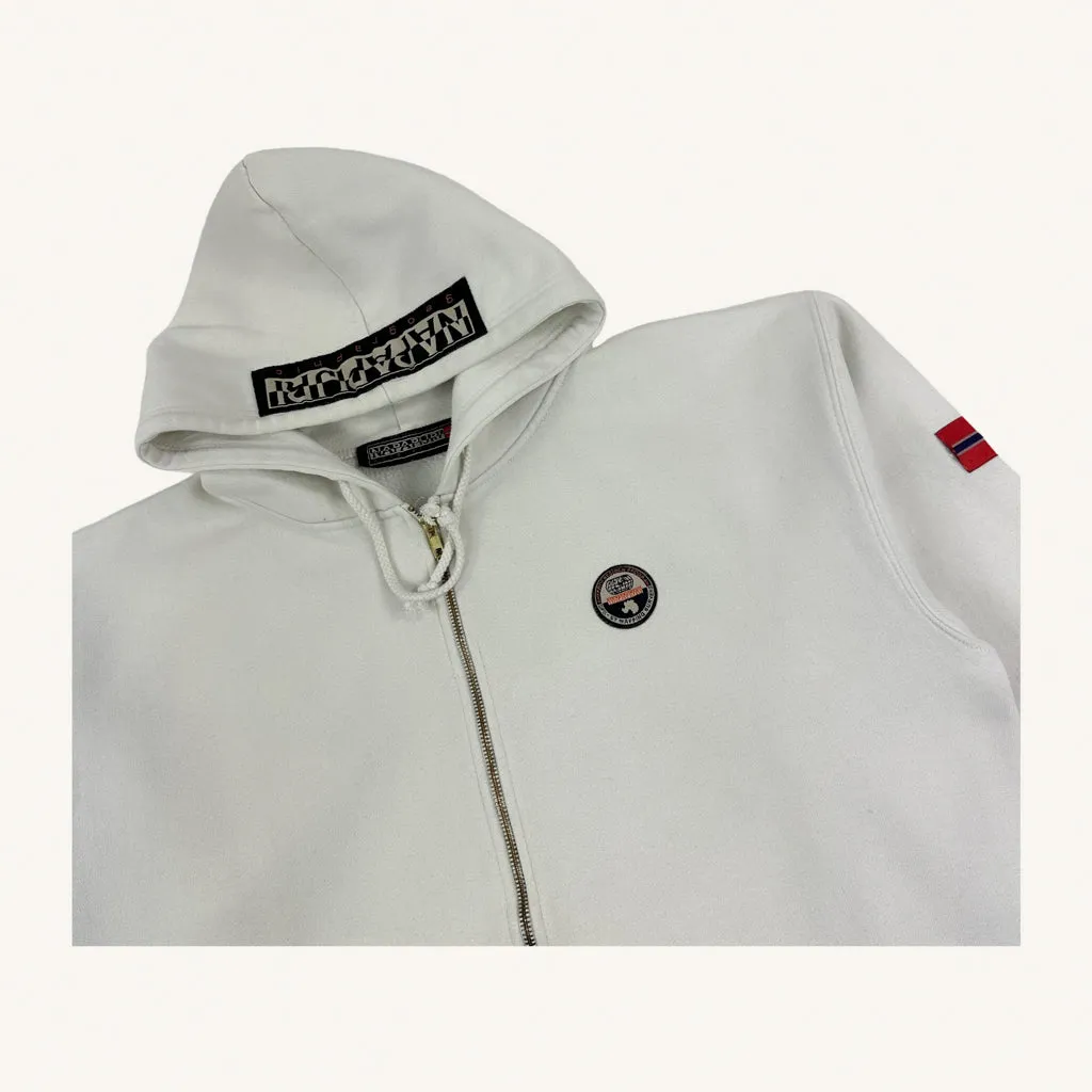 White y2ks Napapijri Hoodie Sweatshirt (M)