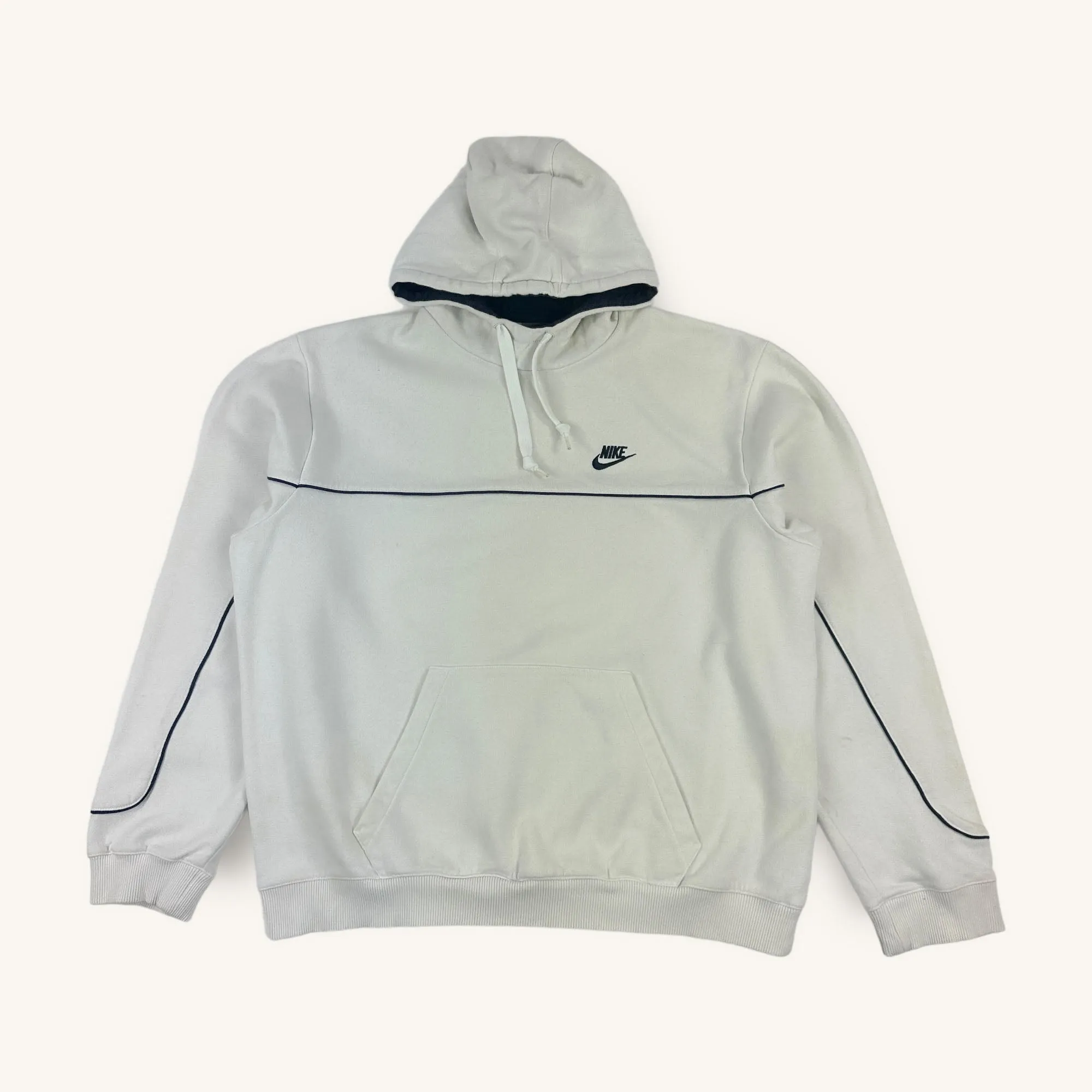 White y2ks NIKE Hoodie Sweatshirt (XL)