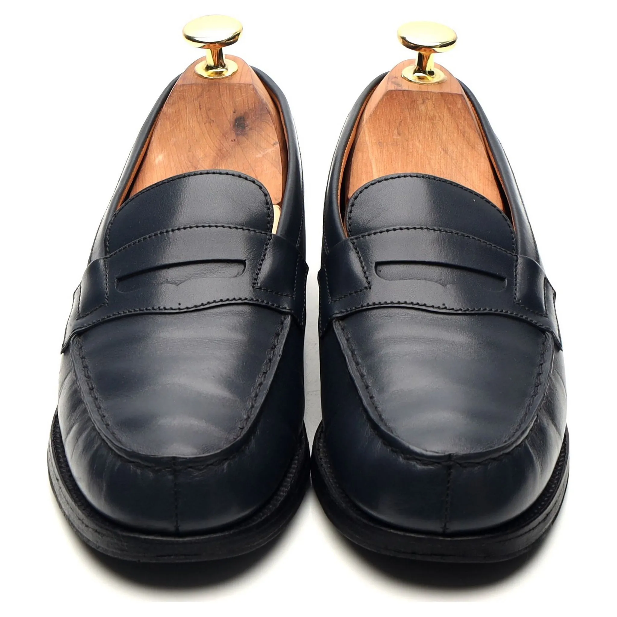 Women's '180 Mocassin' Navy Blue Leather Loafers 3 C UK 4